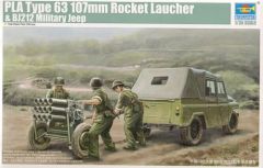 Trumpeter 1/35 PLA Type 63 107mm Rocket Laucher w/Jeep # 02320 - Plastic Model Kit