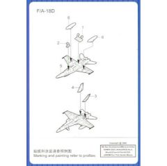 Trumpeter 1/700 F/A-18D Hornet (6 in box) # 03427 - Plastic Model Kit