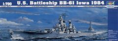 Trumpeter 1/700 U.S. Battleship BB-6I Iowa 1984 # 05701 - Plastic Model Kit