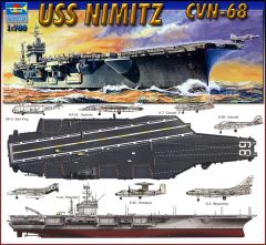 Trumpeter USS Nimitz 1/700 # 05714 - Plastic Model Kit