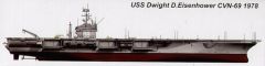 Trumpeter 1/700 USS Dwight D. Eisenhower CVN-69 1978 # 05753 - Plastic Model Kit