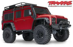 Traxxas 1/10 TRX-4 Land Rover Defender 4X4 Electric Trail Crawler, Red (+ TQi 4-ch, XL-5 HV, Titan 550) #  82056
