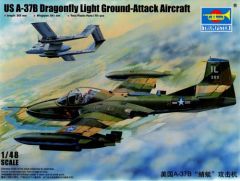 Trumpeter 1/48 US A-37B Dragonfly Light Ground-Attack Aircraft # 02889 - Plastic Model Kit
