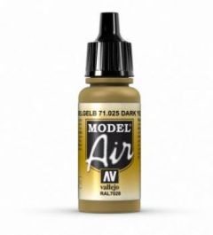 Vallejo 17ml Model Air - Dark Yellow acrylic paint # 025