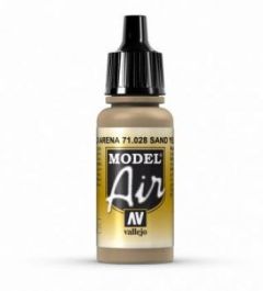 Vallejo 17ml Model Air - Sand Yellow acrylic paint # 028