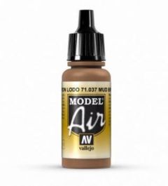 Vallejo 17ml Model Air - Mud Brown acrylic paint # 037