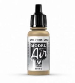 Vallejo 17ml Model Air - Gold acrylic paint # 066