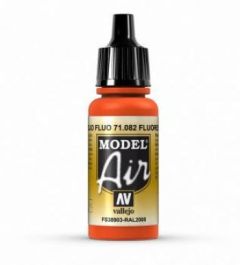 Vallejo 17ml Model Air - Fluorisent Red acrylic paint # 082