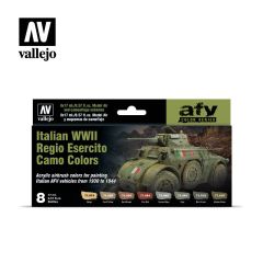 Vallejo Model Air Set Italian WWII Camo Colors (x8) # 71645
