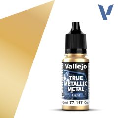 Vallejo 18ml True Metallic Metal Light Arcane Gold # 77117