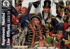 Waterloo 1815 1/72 Napoleonic Mounted Line Officers # 028 - Plastic Model Figures