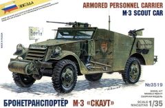 Zvezda 1/35  M-3 Armored Scout Car # 3519 - Plastic Model Kit