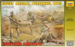 Zvezda 1/35 Soviet Medical Personel WWII # 3618 - Plastic Model Figures