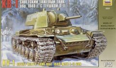 Zvezda 1/35 KV-1 Model 1940 with L-11 gun # 3624 - Plastic Model Kit
