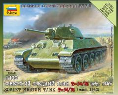Zvezda 1/00 T-34/76 # 6101 - Plastic Model Kit