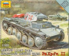 Zvezda 1/100 German Panzer II # 6102 - Plastic Model Kit