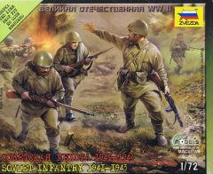 Zvezda 1/72 Soviet Infantry 1941-1943 # 6103 - Plastic Model Figures