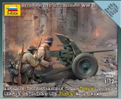 Zvezda 1/72 German Pak-36 with Crew # 6114 - Plastic Model Kit