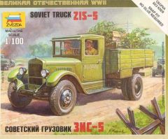 Zvezda 1/100 Soviet Truck ZIS-5 # 6124 - Plastic Model Kit
