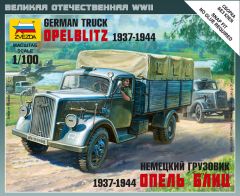 Zvezda 1/100 German 3t Cargo Truck # 6126 - Plastic Model Kit