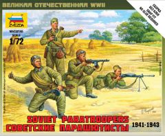 Zvezda 1/72 Soviet Paratroopers 1941-1943 # 6138 - Plastic Model Figures