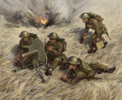 Zvezda 1/72 British Vickers Machine gun with Crew 1939-43 # 6167 - Plastic Model Figures