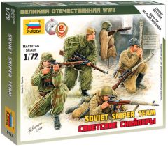 Zvezda 1/72 Soviet Snipers Team # 6193 - Plastic Model Figures