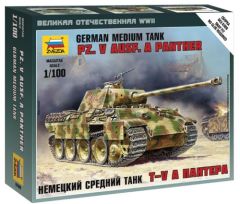 Zvezda 1/100 Pz.V Panther German tank Panther # 6196