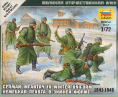 Zvezda 1/72 German Infantry (Winter Uniform) # 6198 - Plastic Model Figures