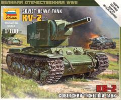 Zvezda 1/100 Soviet Tank KV-2 # 6202 - Plastic Model Figures