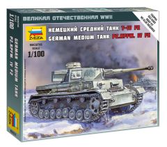 Zvezda 1/100 Pz.Kpfw. IV Ausf.F2 # 6251 - Plastic Model Kit