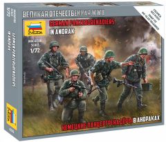 Zvezda 1/72 German Panzergrenadiers and base x 5 # 6270