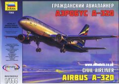 Zvezda 1/144 Civil Airliner Airbus A-320 # 7003 - Plastic Model Kit