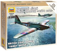 Zvezda 1/144 British Light Bomber "Fairey Battle" # 6218 - Plastic Model Kit