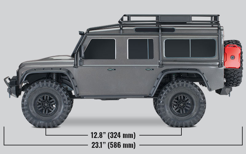 Traxxas 1/10 TRX-4 Land Rover Defender 4X4 Side Specs