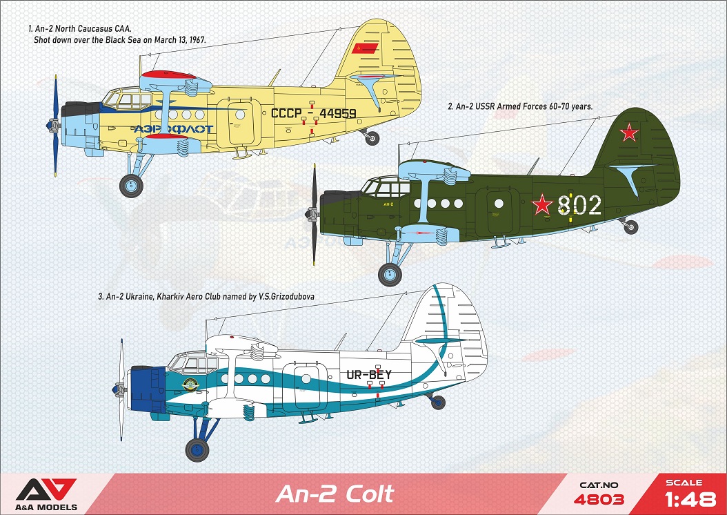 A & A Models 1/48 Antonov An-2 Colt on Wheels # 4803