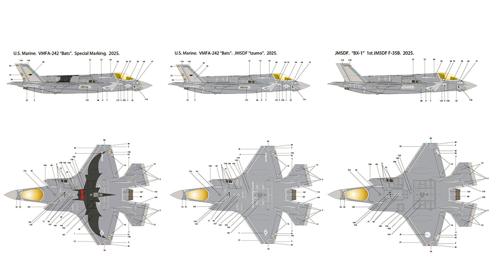 Academy 1/72 Lockheed-Martin F-35B Lightning II VMFA-242 "Bats" Fighter Aircraft # 12592
