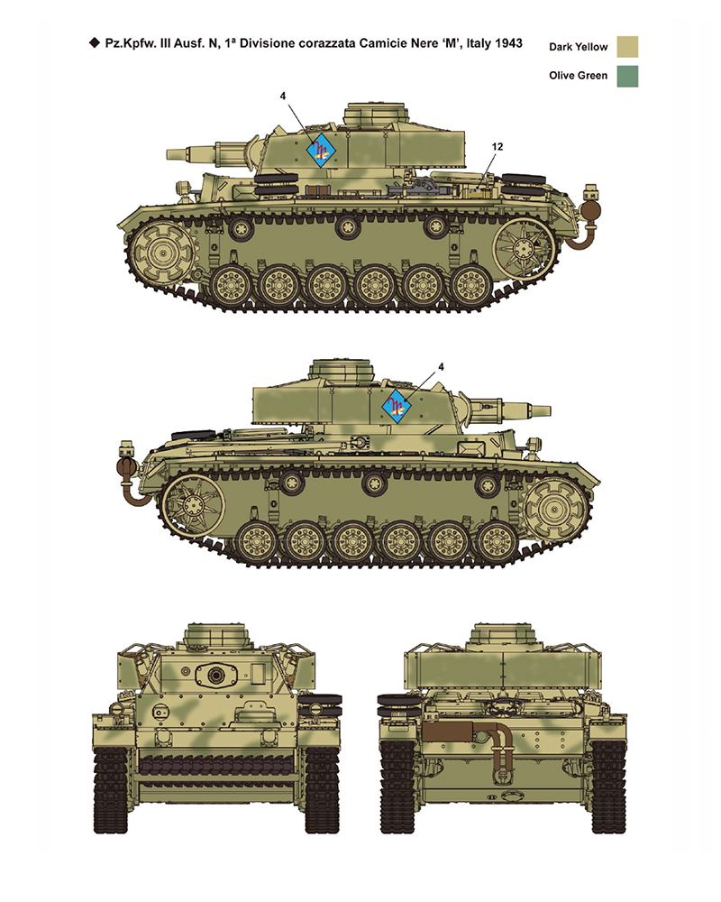 Academy 1/35 Pz.Kpfw.III Ausf.N "Afrika Korps" Medium Tank # 13567