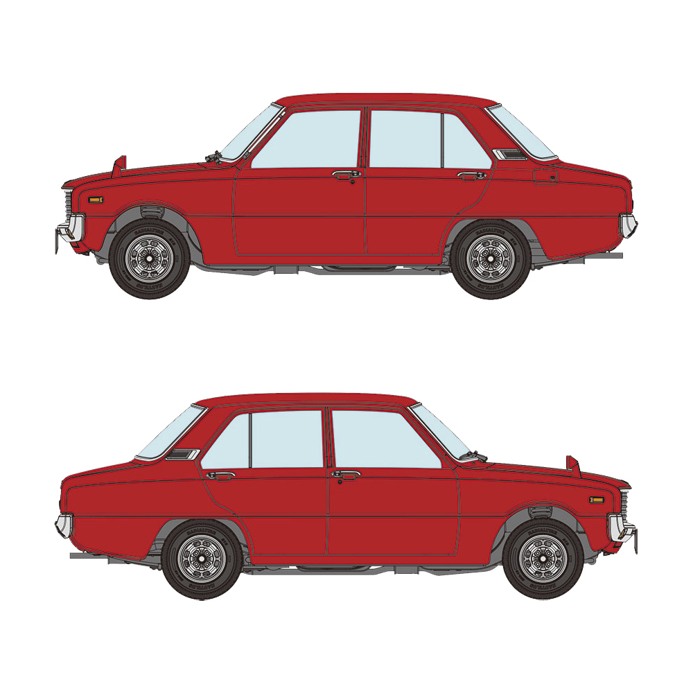 Academy 1/24 Kia Brisa 4-Door Saloon Car, c.1974-81 # 15617