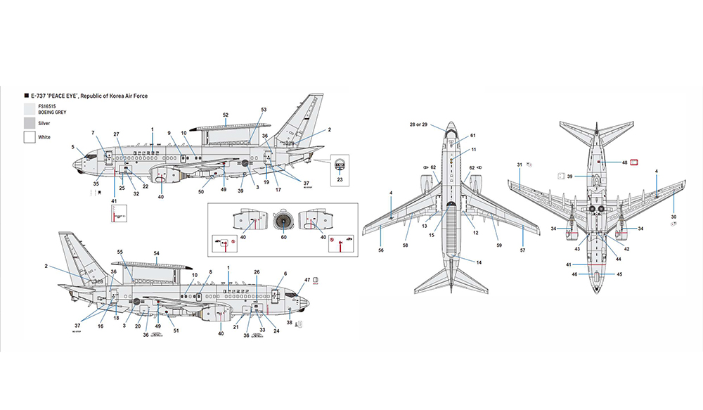 Academy 1/144 Boeing E-737 "Peace Eye" Airborne Early Warning Aircraft # 12651
