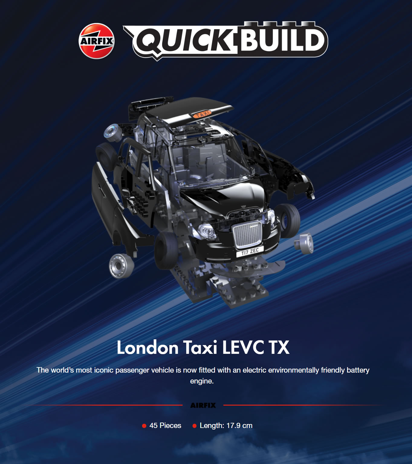 Airfix London Taxi LEVC TX QUICK BUILD # J6051