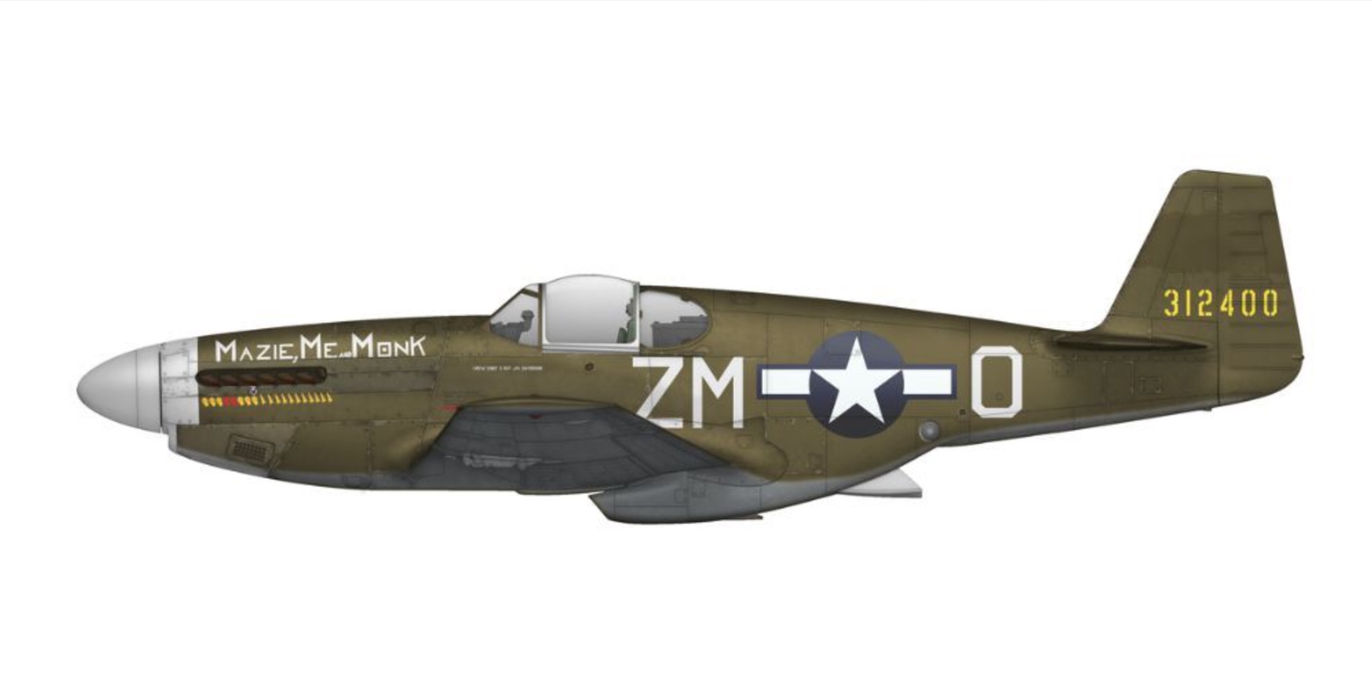 Arma Hobby 1/72 North-American F-6C Mustang # 70068