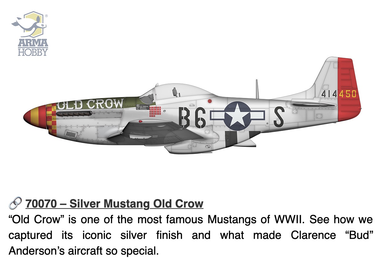 Arma Hobby 1/72 North-American P-51D Mustang # 70070