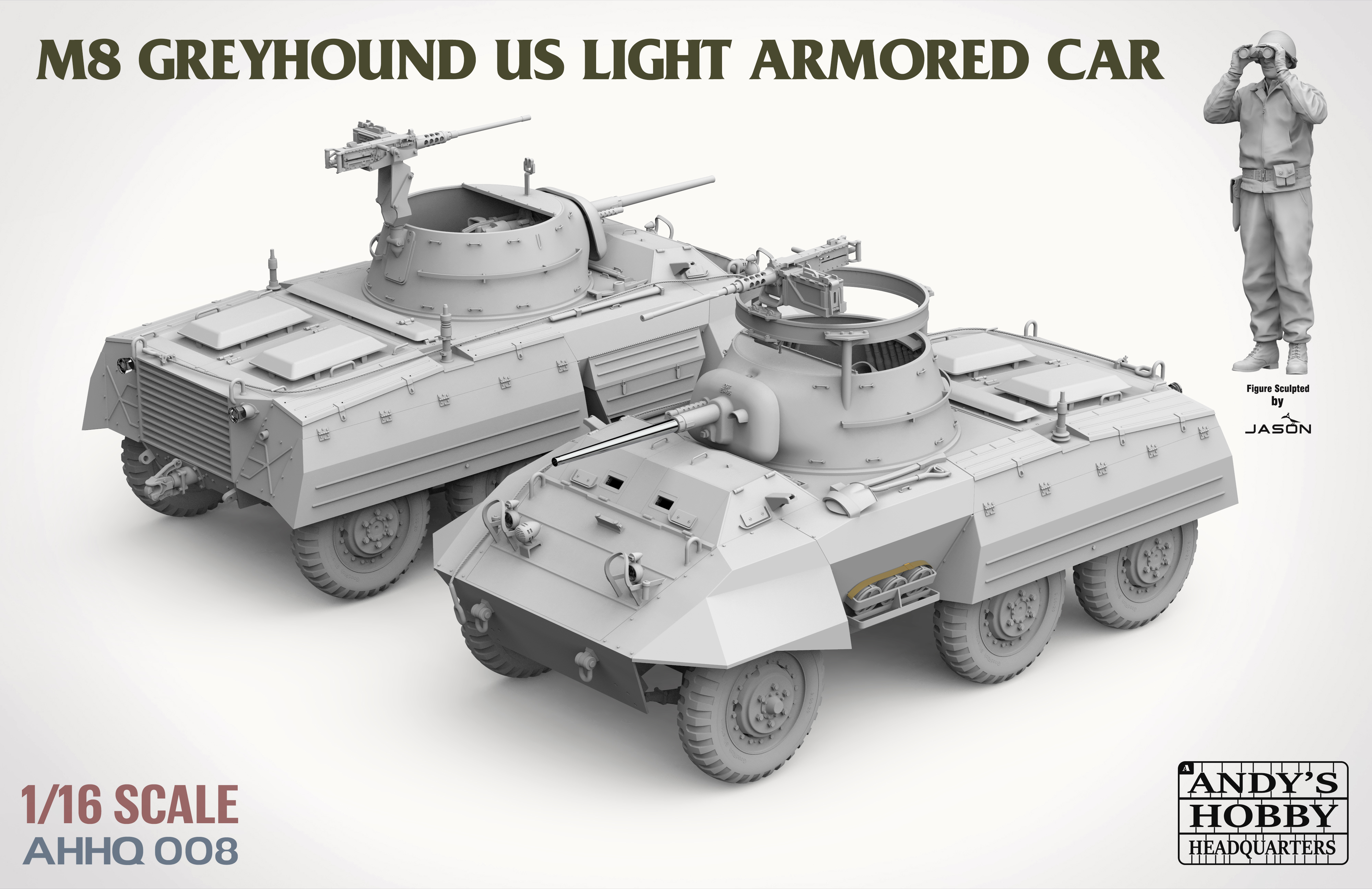 Andy's Hobby Headquarters 1/16 M8 Greyhound US Light Armored Car # 008