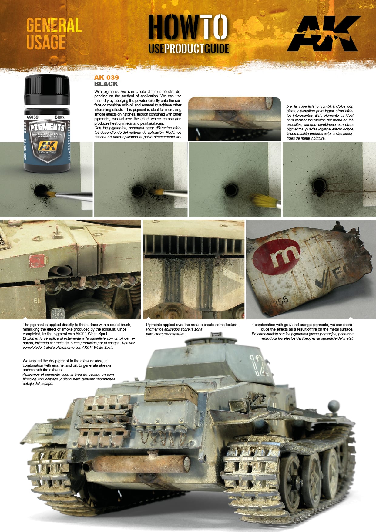 AK Interactive 35ml Black Pigment # 039