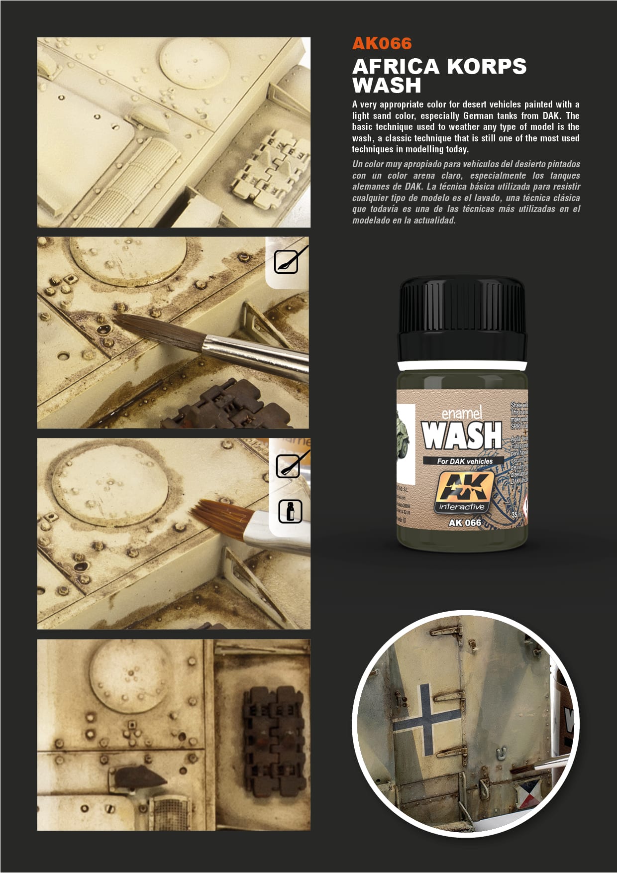 AK Interactive 35ml Africa Korps Wash # 066