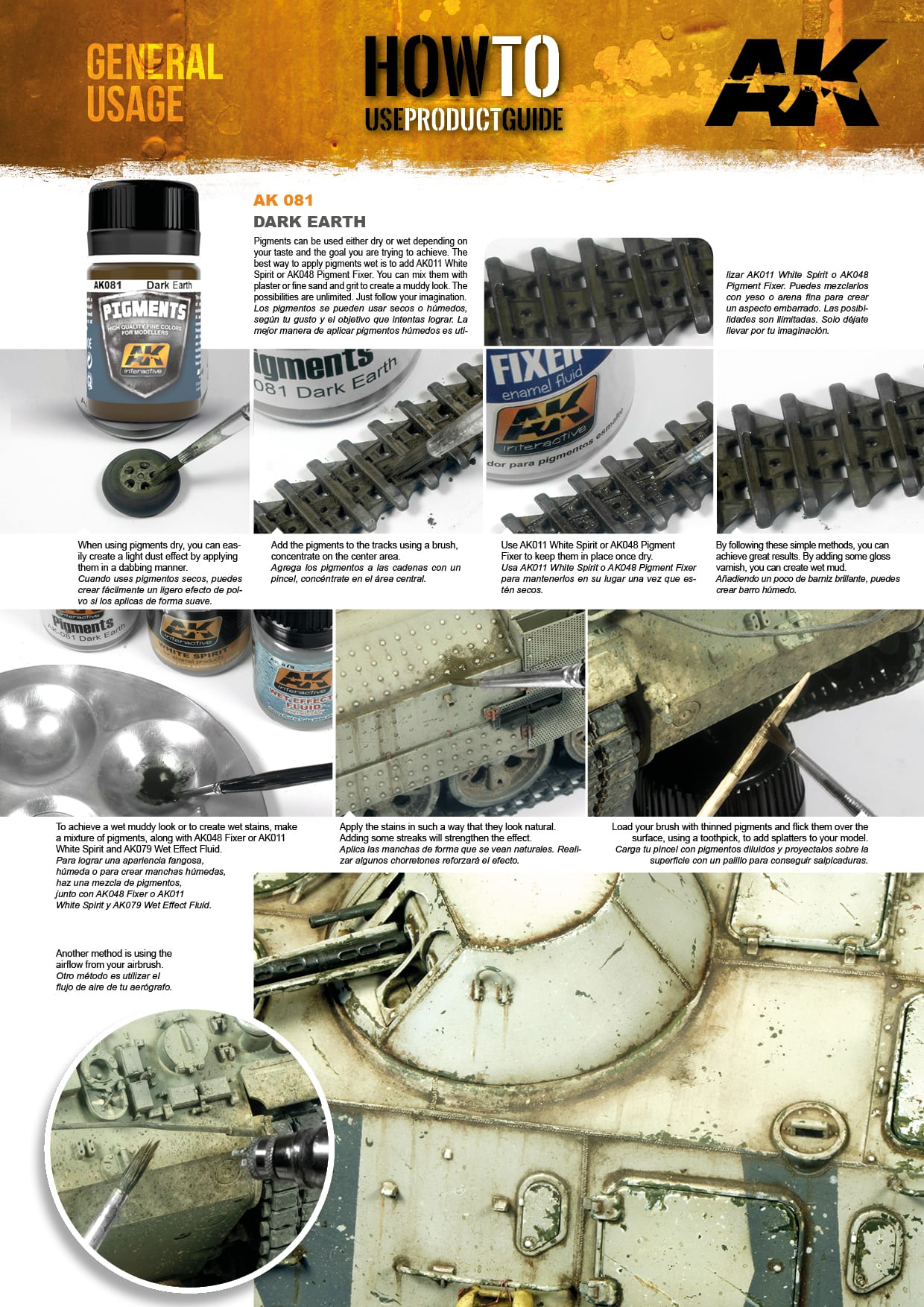 AK Interactive 35ml Dark Earth Pigment # 081