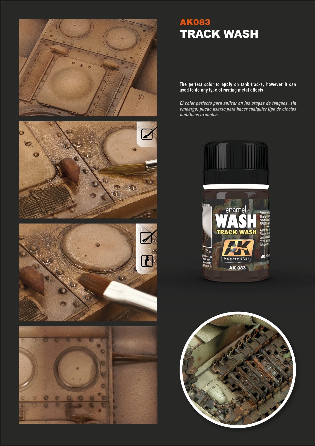 AK Interactive 35ml Track Wash # 083