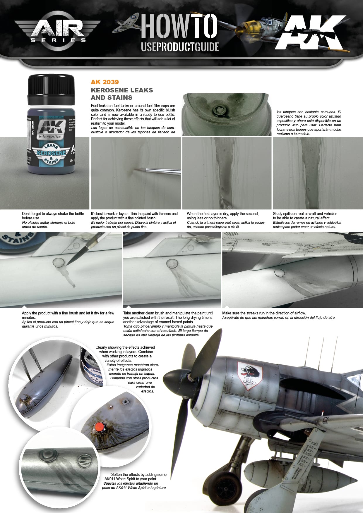 AK Interactive 35ml Kerosene Leaks and Stains # 2039