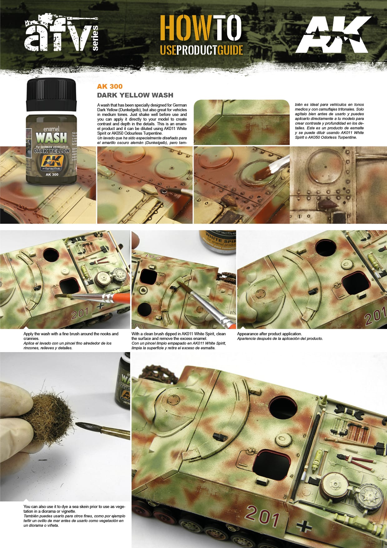 AK Interactive 35ml Dark Yellow Wash # 300